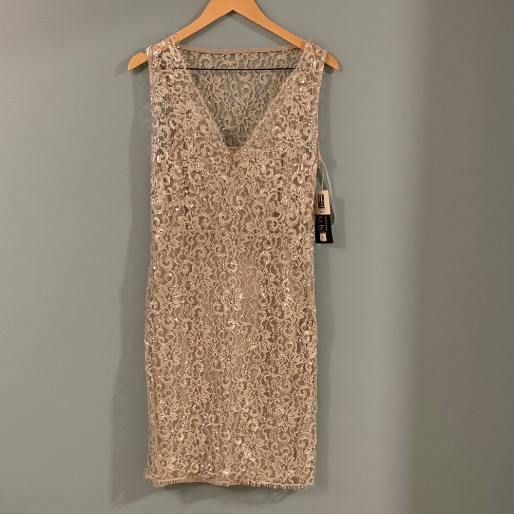 Frank Lyman Design Cream Lace Midi Dress